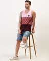 Shop Men's Pink & Maroon Color Block Vest