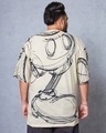 Shop Men's Gardenia Mickey Graphic Printed Oversized Plus Size T-shirt-Design