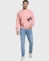 Shop Men's Pink My Drug Graphic Printed Oversized Sweatshirt
