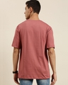 Shop Men's Pink New York City Typography Oversized T-shirt-Full