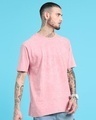 Shop Men's Pink Oversized Acid Wash T-shirt-Full