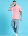 Shop Men's Pink Oversized Acid Wash T-shirt