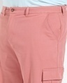 Shop Men's Pink Oversized Plus Size Cargo Shorts-Full
