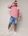 Shop Men's Pink Oversized Plus Size Shirt-Full