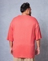 Shop Men's Coral Pink Oversized Plus Size T-shirt-Design
