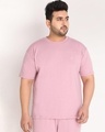 Shop Men's Pink Plus Size T-shirt-Front