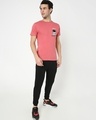 Shop Men's Pink Peace Out Astronaut T-shirt-Design
