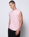 Shop Men's Pink Peace Seeker Graphic Printed Boxy Fit Vest-Design