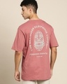 Shop Men's Pink Printed Oversized T-shirt-Front