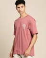 Shop Men's Pink Printed Oversized T-shirt-Design