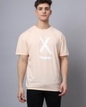 Shop Men's Pink Printed Super Loose Fit T-shirt-Front