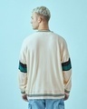 Shop Men's Gardenia B League Graphic Printed Super Loose Fit Sweater-Full