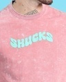 Shop Men's Pink Puff Printed Oversized Acid Wash T-shirt