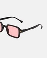 Shop Men's Pink Rectangle Polarised Lens Sunglasses