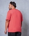Shop Men's Coral Pink Plus Size T-shirt-Design