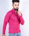 Shop Men's Pink Relaxed Fit Zipper Sweater-Design