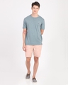 Shop Men's Pink Slim Fit Cotton Shorts