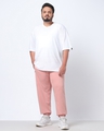 Shop Men's Pink Oversized Plus Size Joggers-Full