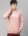 Shop Men's Pink Solidarity Typography Sweatshirt-Front