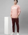 Shop Men's Pink Solidarity Typography Sweatshirt