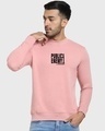 Shop Men's Pink Soul Reaper Typography Sweatshirt-Front