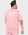 Shop Men's Pink Spaced NASA Typography Plus Size T-shirt-Design