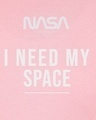 Shop Men's Pink Spaced NASA Typography Plus Size T-shirt