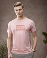 Shop Men's Pink Star Wars Typography T-shirt-Front