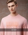 Shop Men's Pink Stay Wild Typography Oversized T-shirt