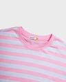 Shop Men's Pink Striped Oversized T-shirt