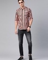Shop Men's Pink Striped Shirt-Full