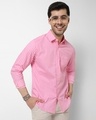 Shop Men's Pink Striped Shirt-Front
