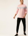 Shop Men's Pink Striped T-shirt-Full