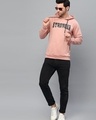 Shop Men's Pink Stronger Typography Slim Fit Hooded Sweatshirt