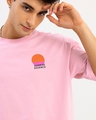 Shop Men's Pink Summer Essence Printed Oversized T-shirt