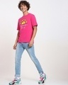 Shop Men's Pink Sungay Typography Oversized Fit T-shirt