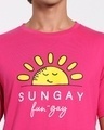 Shop Men's Pink Sungay Typography Oversized Fit T-shirt