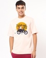 Shop Men's Pink Take Me Out Graphic Printed Oversized T-shirt-Front