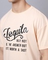 Shop Men's Pink Tequila Typography Oversized T-shirt
