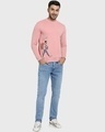 Shop Men's Pink The Traveller Graphic Printed Sweatshirt-Design