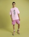 Shop Men's Pink Thorfinn Graphic Printed Oversized T-shirt