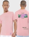 Shop Men's Pink Time Flies Graphic Printed T-shirt-Front
