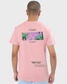 Shop Men's Pink Time Flies Graphic Printed T-shirt-Design