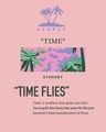 Shop Men's Pink Time Flies Graphic Printed T-shirt