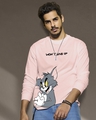 Shop Men's Pink Tom Chase Graphic Printed Oversized T-shirt-Front