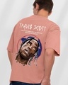 Shop Men's Pink Travis Scott Graphic Printed Oversized T-shirt-Front