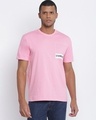 Shop Men's Pink Typography T-shirt-Front