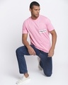 Shop Men's Pink Typography T-shirt