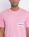 Shop Men's Pink Typography T-shirt