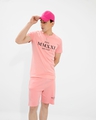 Shop Men's Pink Typography Cotton Co-ordinates-Full